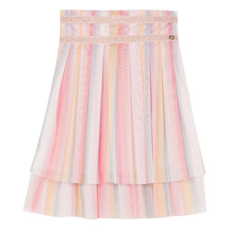 pastel rainbow pink skirt
