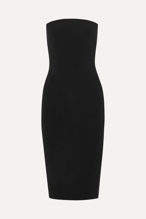 Black Strapless stretch-jersey dress | Norma Kamali | NET-A-PORTER