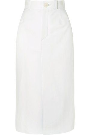 Balenciaga | Leather midi skirt | NET-A-PORTER.COM