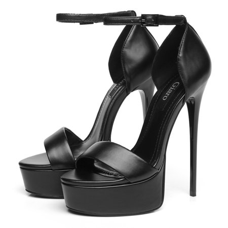 *clipped by @luci-her* Giaro Galana Black Platform Sandals