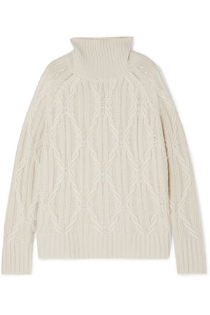 Nili Lotan | Merya cable-knit cashmere turtleneck sweater | NET-A-PORTER.COM