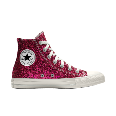 Magenta Glitter Chuck Taylor All Star High Top Shoes