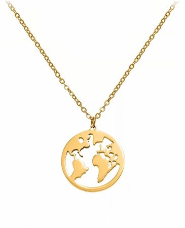 gold necklace earth