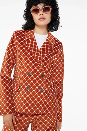 Corduroy blazer - Orange heart chains - Coats & Jackets - Monki SE