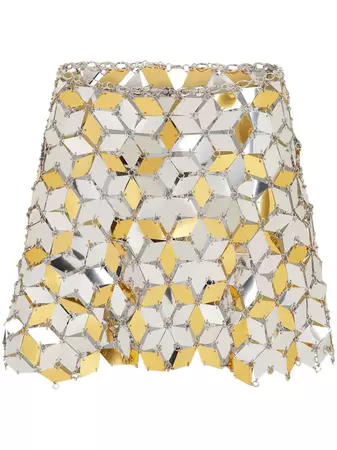 Rabanne Sparkles rhombic-paillettes Miniskirt - Farfetch