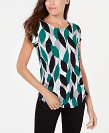 Alfani Printed T-Shirt, Created for Macy's & Reviews - Tops - Women - Macy's