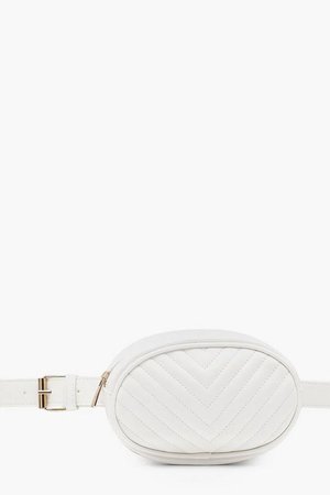 Plus Quilted Chevron Belted Bum Bag | Boohoo
