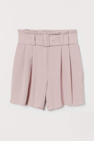 Paper-bag Shorts - Pink