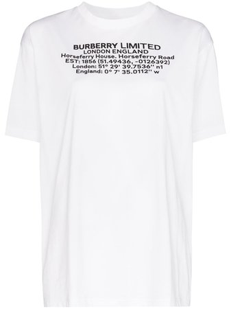 Burberry Carrick Address Logo Print T-shirt - Farfetch