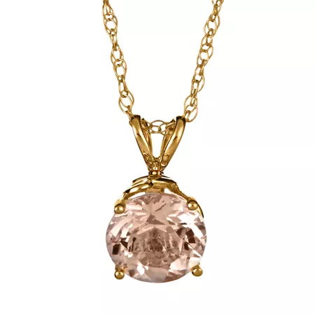 Gemstone 14k Gold Pendant Necklace