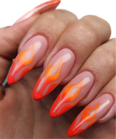 Flame tip nails