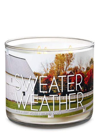 Amazon.com: Bath and Body Works Sweater Weather 3 Wick Scented Candle: Home & Kitchen