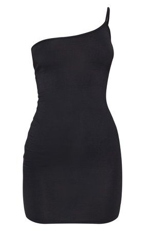 Black One Strap Bodycon Jersey Dress | PrettyLittleThing USA