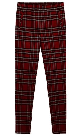 Red plaid pants