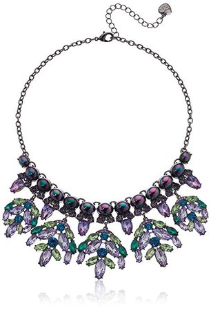 Amazon.com: Betsey Johnson (GBG) Women's Mixed Stone Cluster Frontal Strand Necklace, Peacock Dark Multi, One Size: Gateway