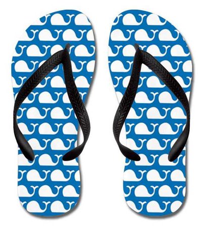 blue flip flops