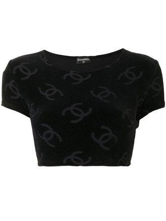 Chanel Pre-Owned Croptop Med Logotyp - Farfetch