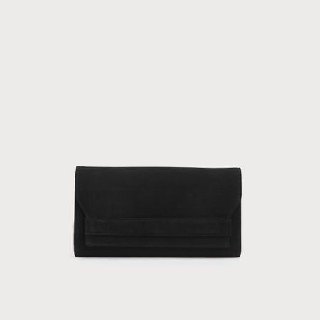 Ella Black Suede Clutch Bag | Handbags | L.K.Bennett