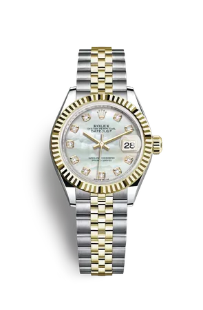 Rolex Lady-Datejust 28 Watch: Yellow Rolesor - combination of Oystersteel and 18 ct yellow gold - M279173-0013