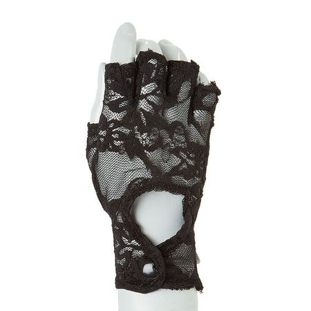 Black Lace Fingerless Gloves | Claire's US
