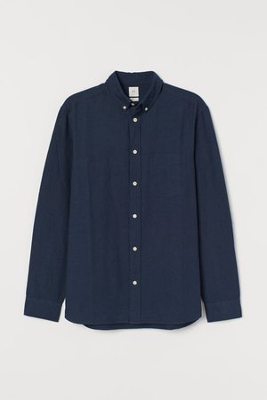 Regular Fit Oxford Shirt - Dark blue - Men | H&M US