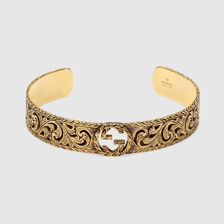 Undefined Yellow Gold Yellow gold bracelet with Interlocking G | GUCCI® US