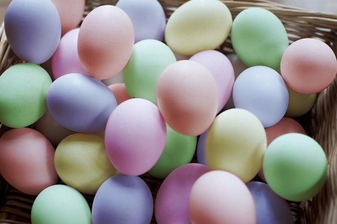 Free image of Colourful Dyed Easter Eggs