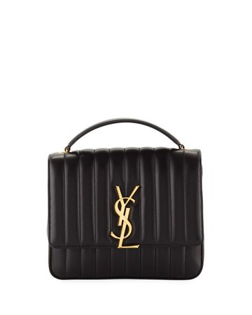 Saint Laurent Vicky Monogram YSL Large Quilted Leather Chain Crossbody Bag