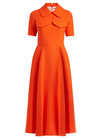 Emilia Wickstead orange midi dress