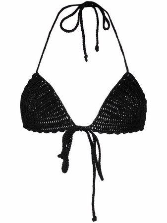 Shop Saint Laurent triangle bikini top with Express Delivery - FARFETCH