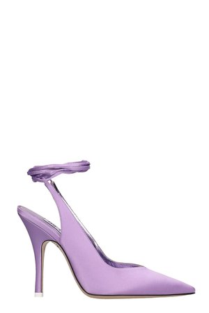 The Attico Slingback Sandals In Viola Tech/synthetic
