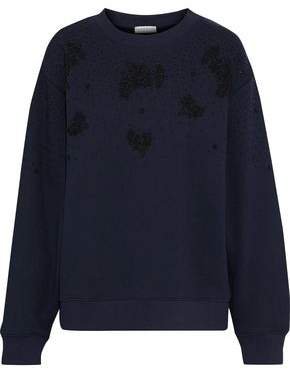 Bijoux Bead-embellished French Cotton-blend Terry Sweatshirt