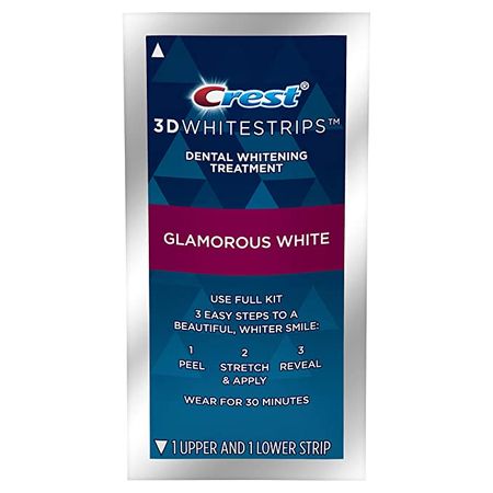 Amazon.com: Crest 3D Whitestrips, Glamorous White, Teeth Whitening Strip Kit, 32 Strips (16 Count Pack) -Packaging may vary