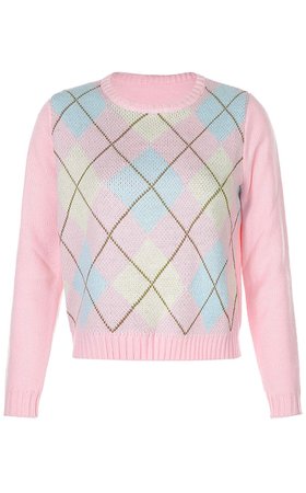 pastel pink sweater