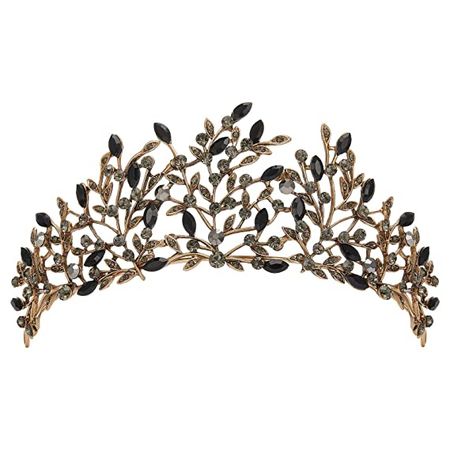 Amazon.com : SWEETV Vintage Tiaras and Crowns for Women, Crystal Leaf Metal Tiara, Gothic Queen Crown, Birthday Party Quinceanera Pageant Prom Halloween Costume Headpieces,Green,Eden : Beauty & Personal Care