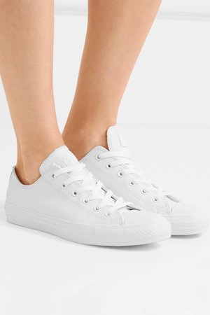 Converse | Chuck Taylor All Star textured-leather sneakers | NET-A-PORTER.COM