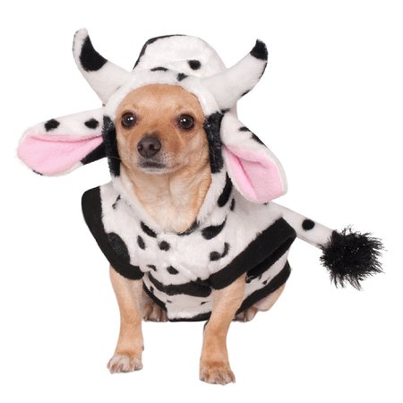 Cow Hoodie & Tail Pet Costume | The Animal Rescue Site