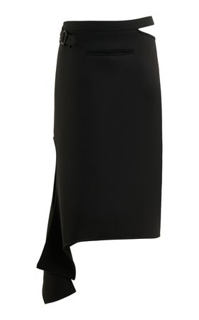 Slash Strap Wool Midi Skirt By Courrèges | Moda Operandi