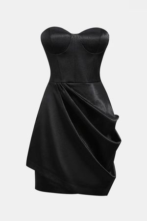 Strapless black dress