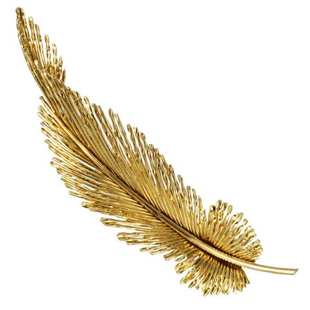 gold feather accent