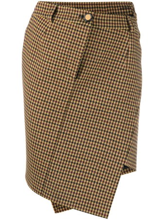 Balenciaga Houndstooth Twisted Mini Skirt - Farfetch