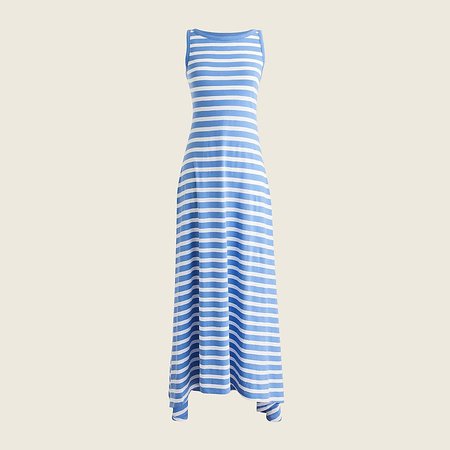 J.Crew: Boatneck Vintage Cotton Maxi Dress In Stripe For Women