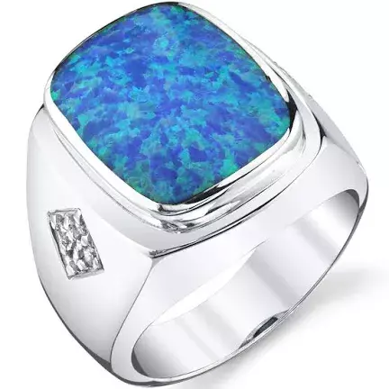 men's blue and silver ring - Google Search