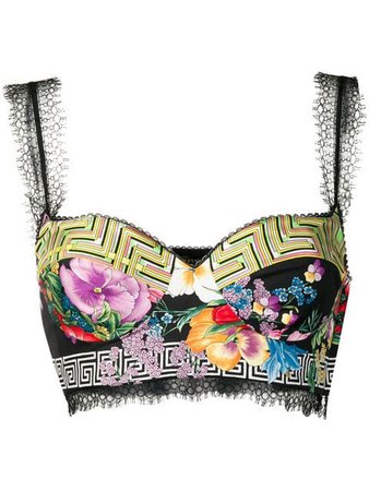 Versace vintage print bralet $795 - Buy Online SS19 - Quick Shipping, Price