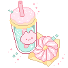 cat food drink pixel