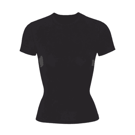 Skims - COTTON JERSEY T-SHIRT in SOOT
