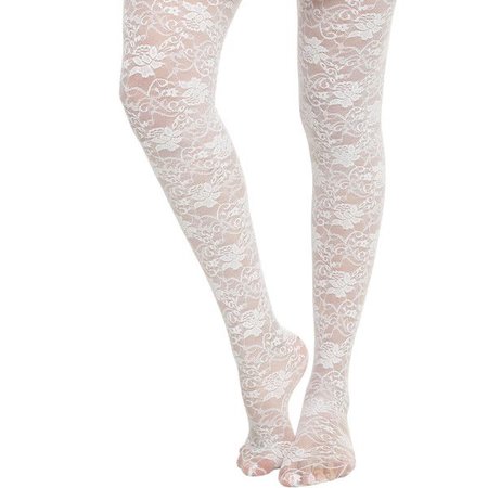 white lace tights stockings