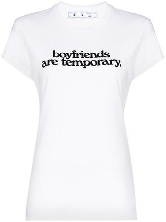 Off-White slogan-print short-sleeve T-shirt - Farfetch