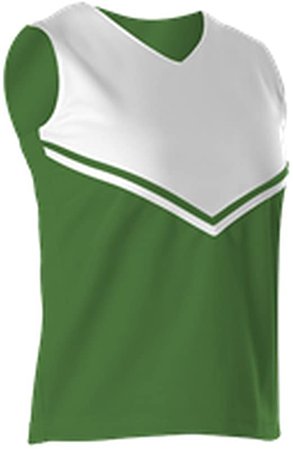 Amazon.com Amazon.com: Alleson Cheer Girls Youth Cheerleading V Shell Top in green