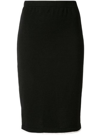 chanel skirt black